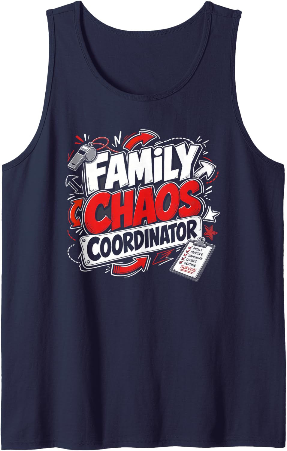 Family Reunion Chaos Coordinator Tank Top - Navy Blue