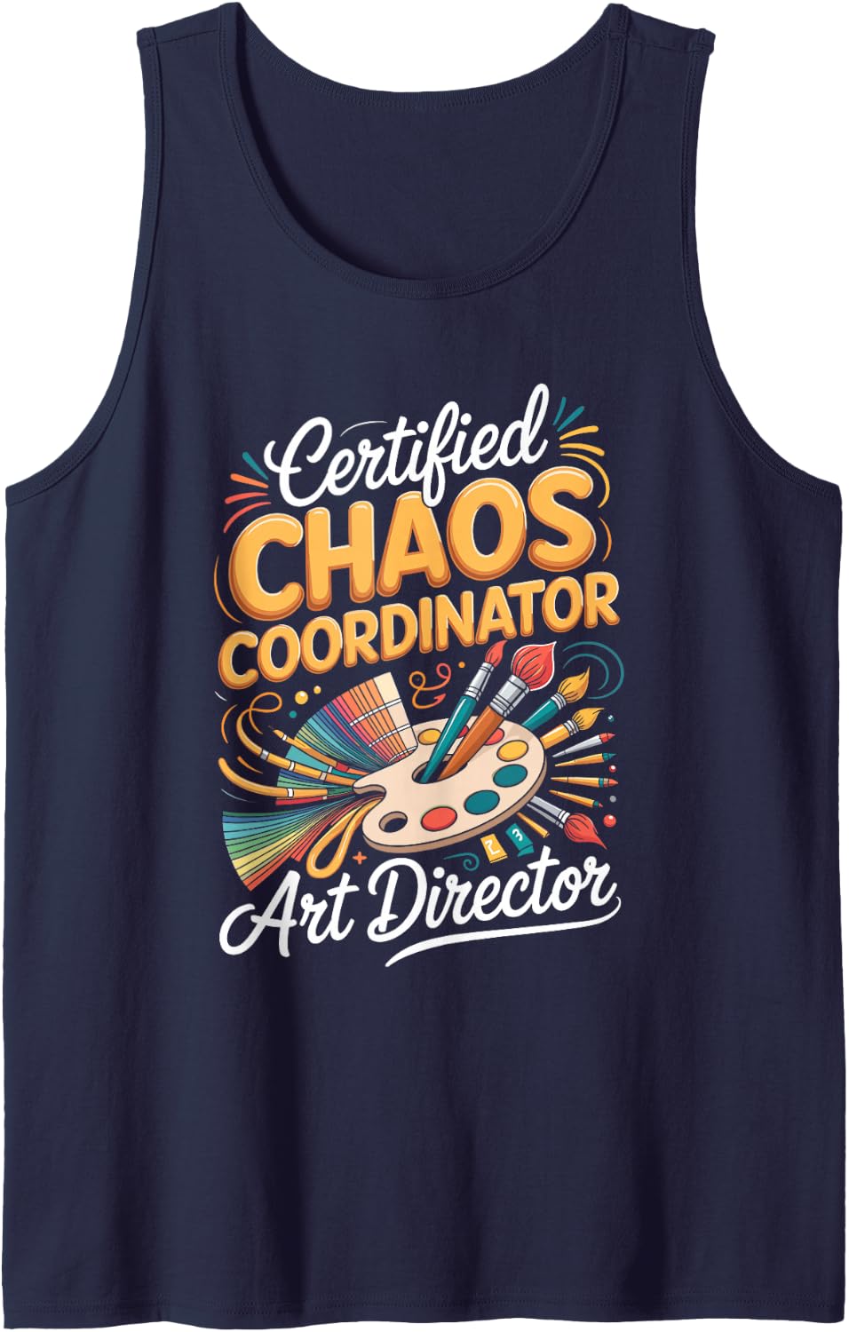 Certified Chaos Coordinator Art Director Sleeveless Tank Top - Navy Blue