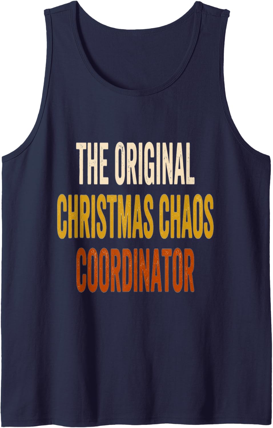 Christmas Family Matching Chaos Coordinator Humor Tank Top - Navy Blue