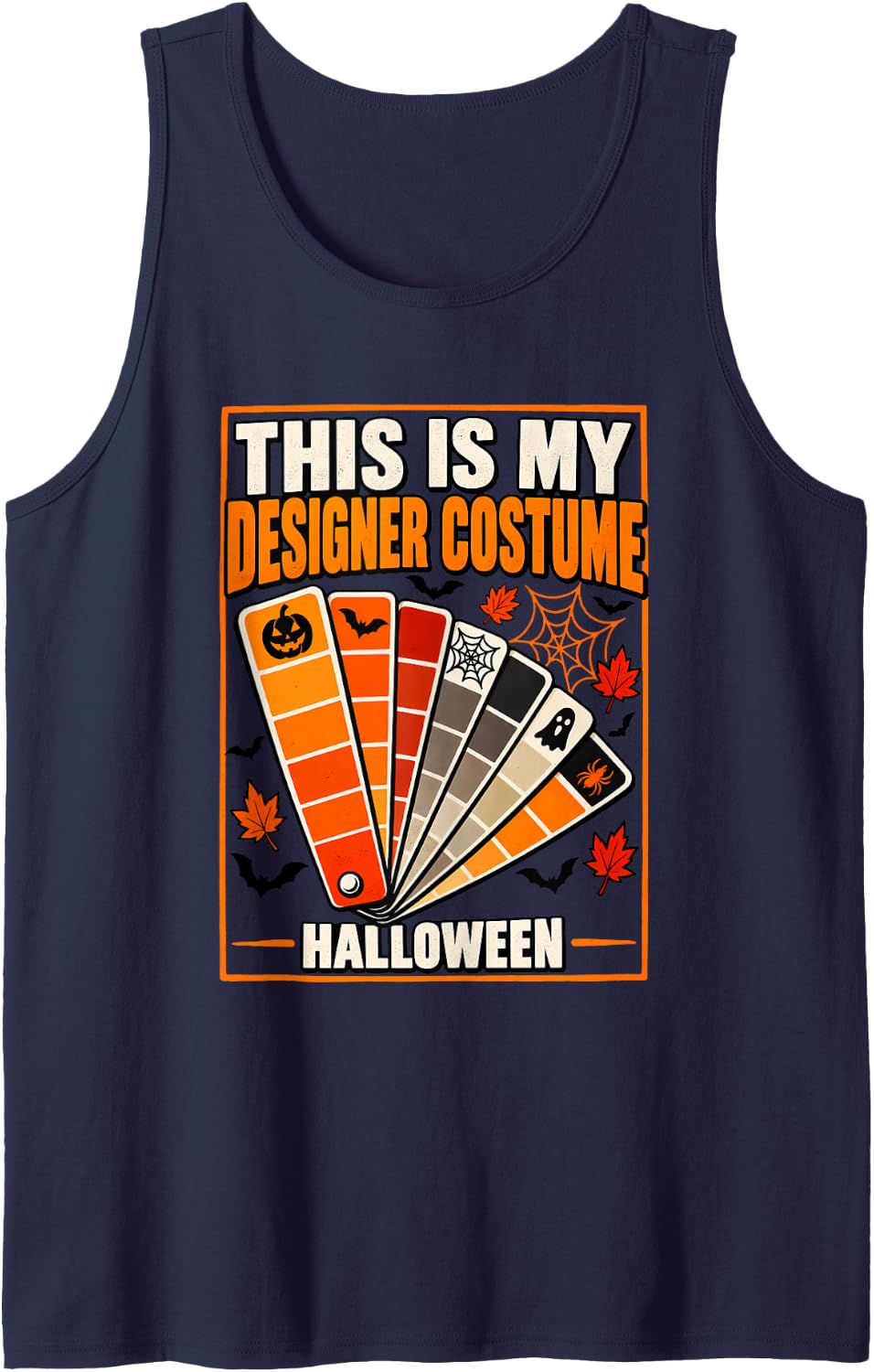 This is My Designer Costume Halloween Designer Costume Sleeveless Tank Top - Navy Blue