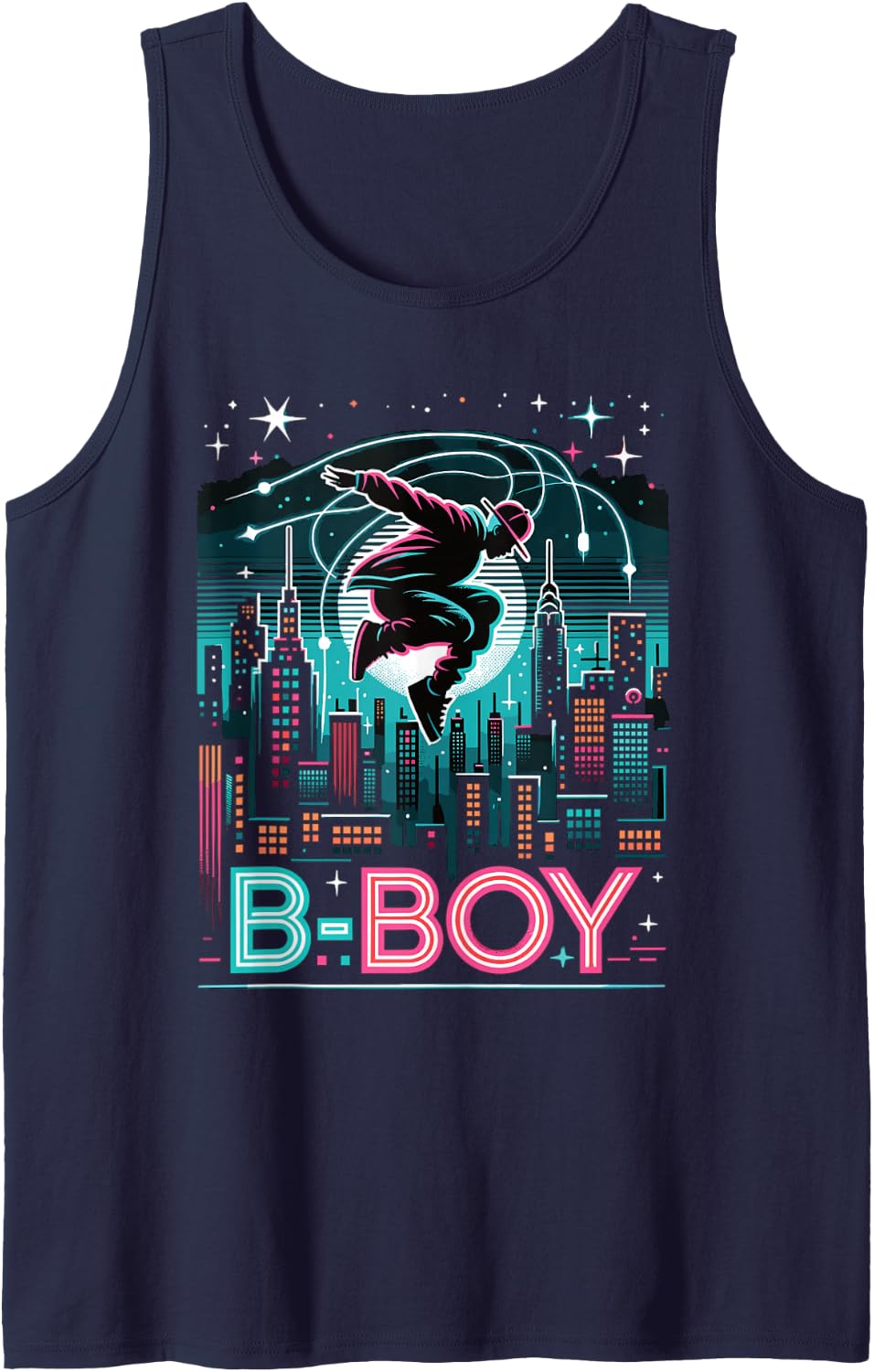 Breakdance Kinder Breakdancer Hip Hop Dance Breakdance Sleeveless Tank Top - Navy Blue