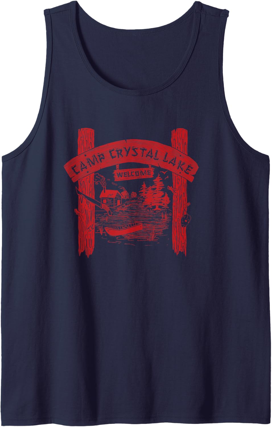 Camp Crystal Lake Tank Top - Navy Blue
