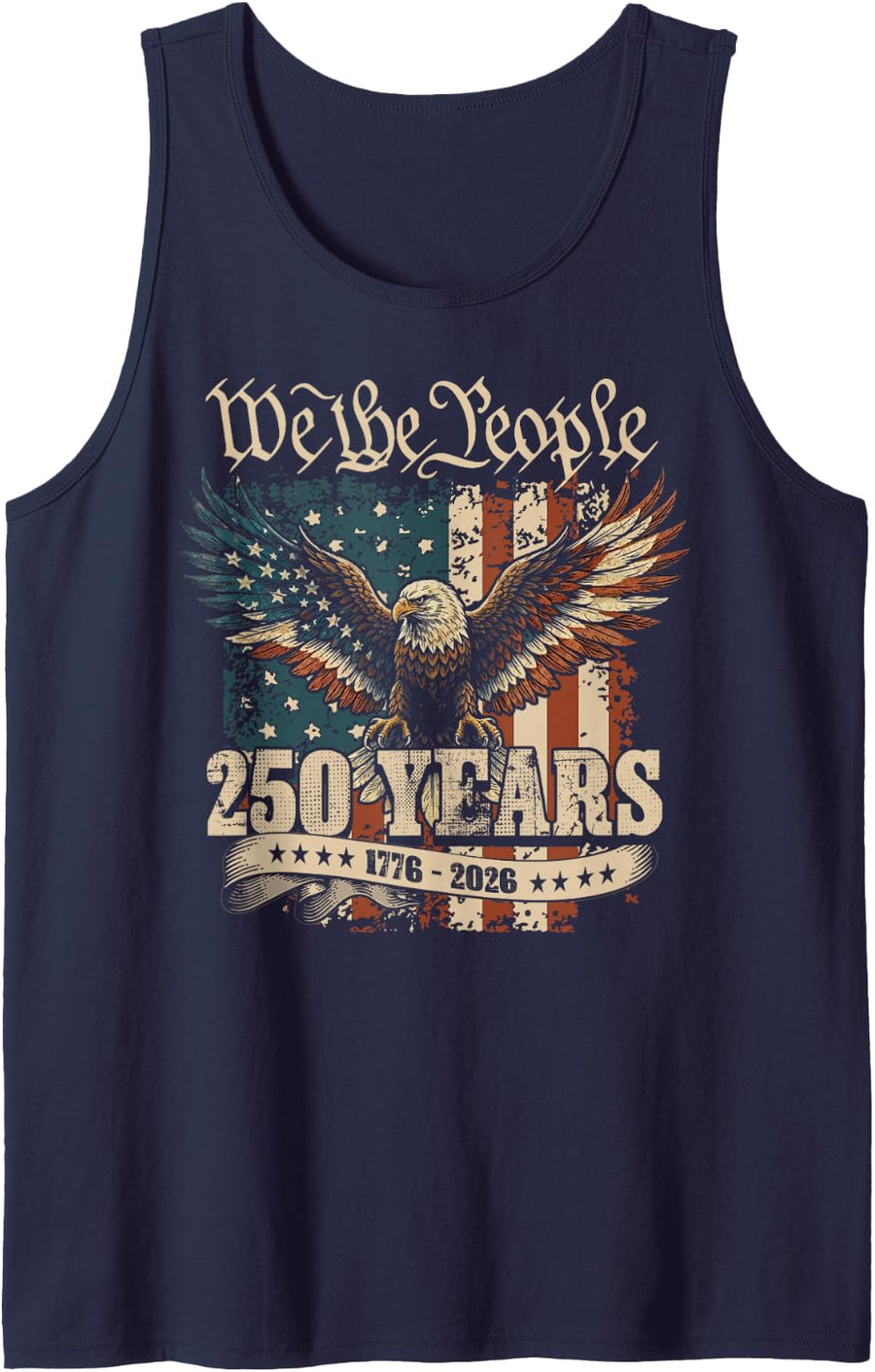 America USA 250 Years Birthday 250th Anniversary 4th of July Tank Top - Navy Blue