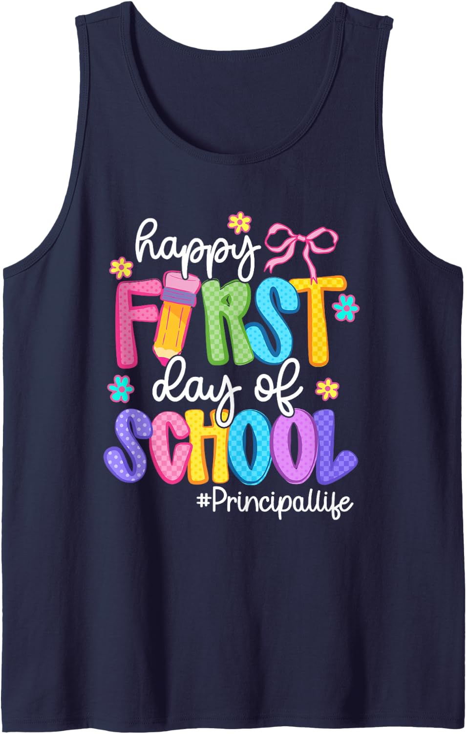 Funny Tank Top - Navy Blue