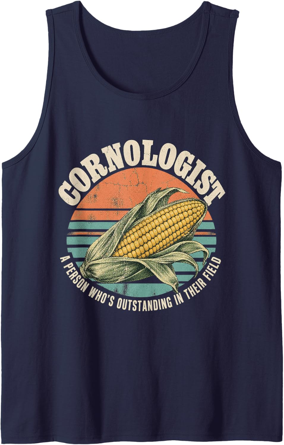 Funny Farming Saying Cornologist Definition Corn Farmer Men Sleeveless Tank Top - Navy Blue