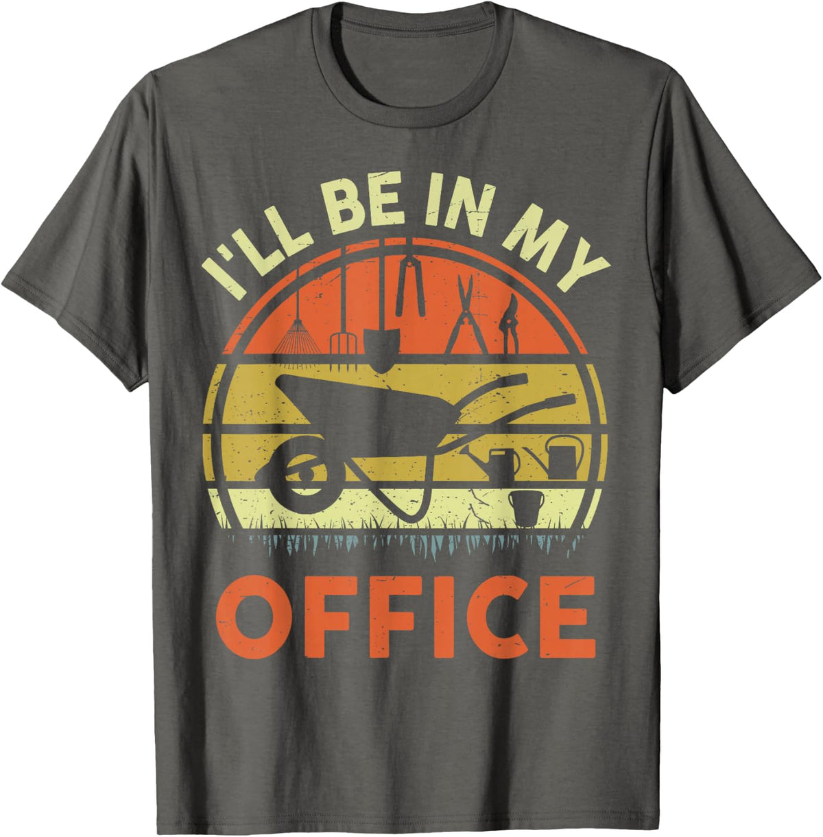 Funny Gardening-Shirt I'll Be In My Office Plant Mom Dad Men T-Shirt - Asphalt Grey