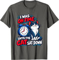 Smug Tuxedo Cat and Alarm Clock Late Joke T-Shirt - Asphalt Grey