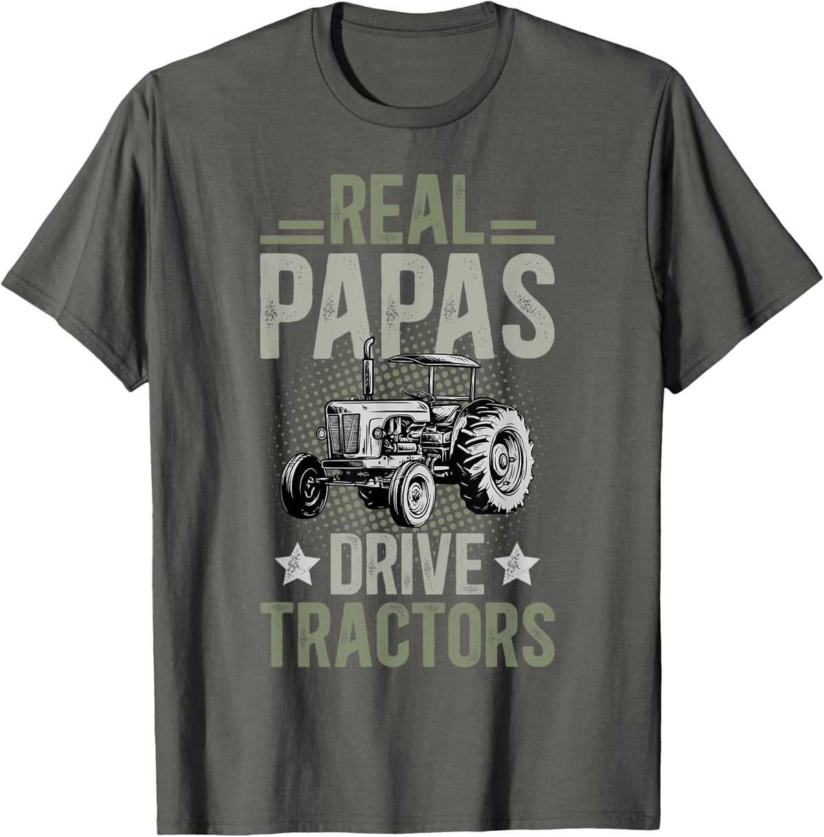Tractor Papa Grandpa Tractors Papa Tractor Lover Papa T-Shirt - Asphalt Grey