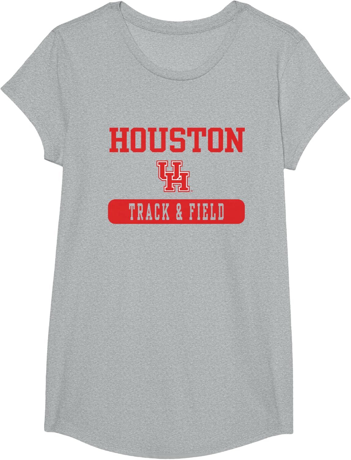 Houston Cougars Track & Field Officially Licensed T-Shirt - Girls Heather Grey