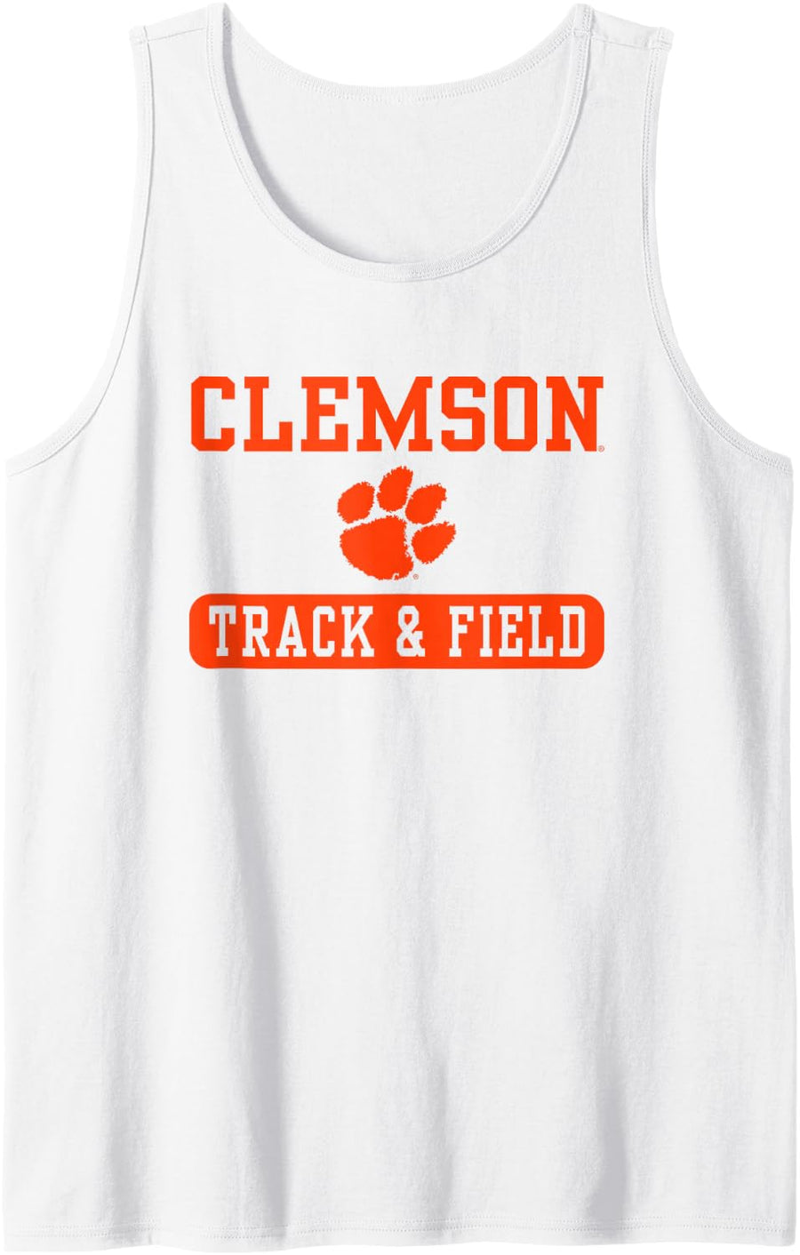 Clemson Tigers Track & Field Officially Licensed Tank Top - White