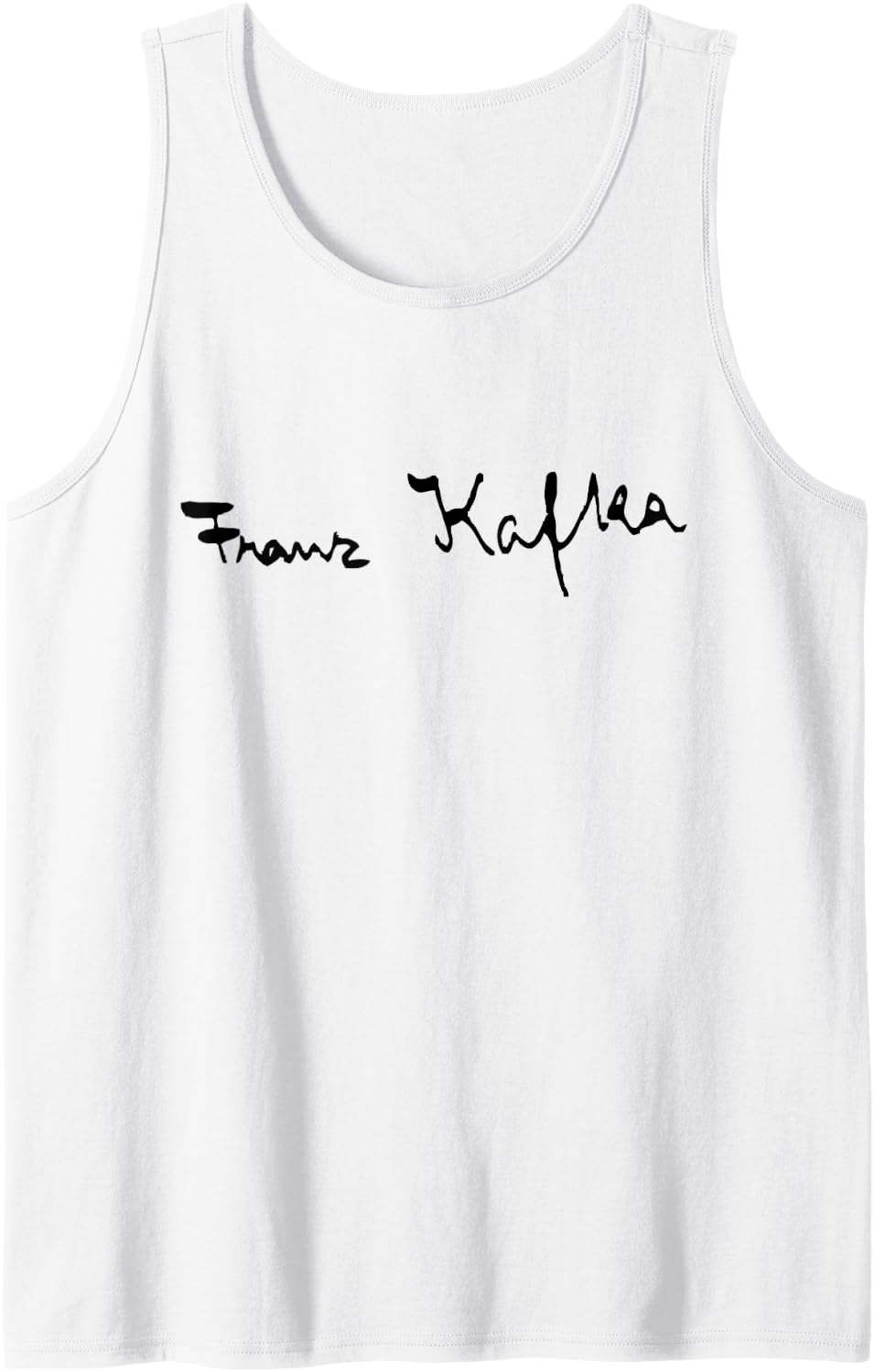 Franz Kafka Signature Retro Literature Metamorphosis Writer Tank Top - White