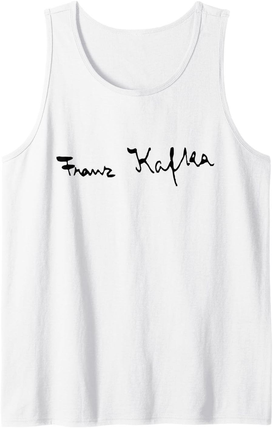 Franz Kafka Signature Retro Literature Metamorphosis Writer Tank Top - White