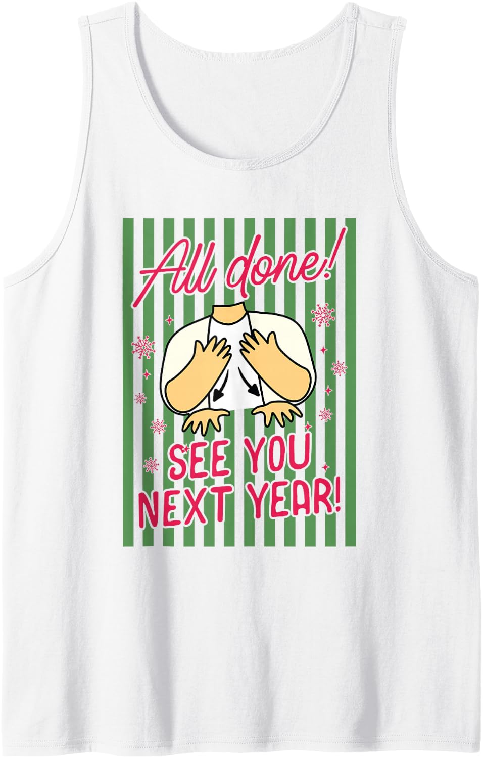 All Done Christmas Special Education Xmas para SPED Matching Sleeveless Tank Top - White