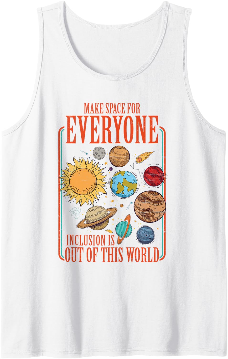 Make Space for Everyone Inclusion SPED Special Education OT Sleeveless Tank Top - White
