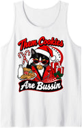 Them Cookies are Bussin Christmas Cat Sleeveless Tank Top - White
