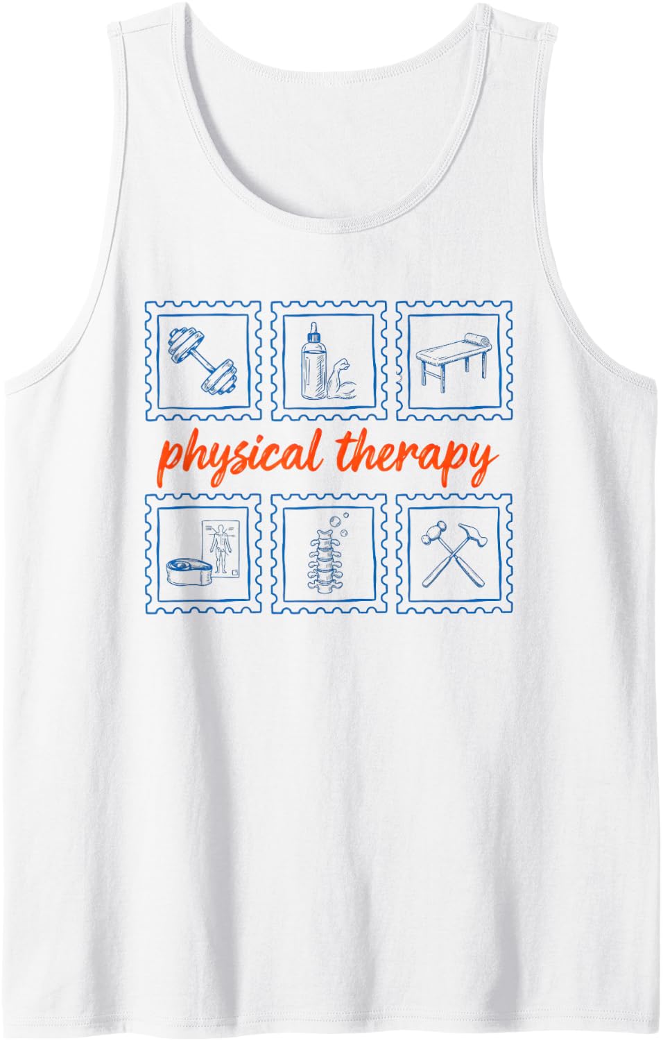 Physical Therapist Physiotherapist Pt Physical Therapy Sleeveless Tank Top - White