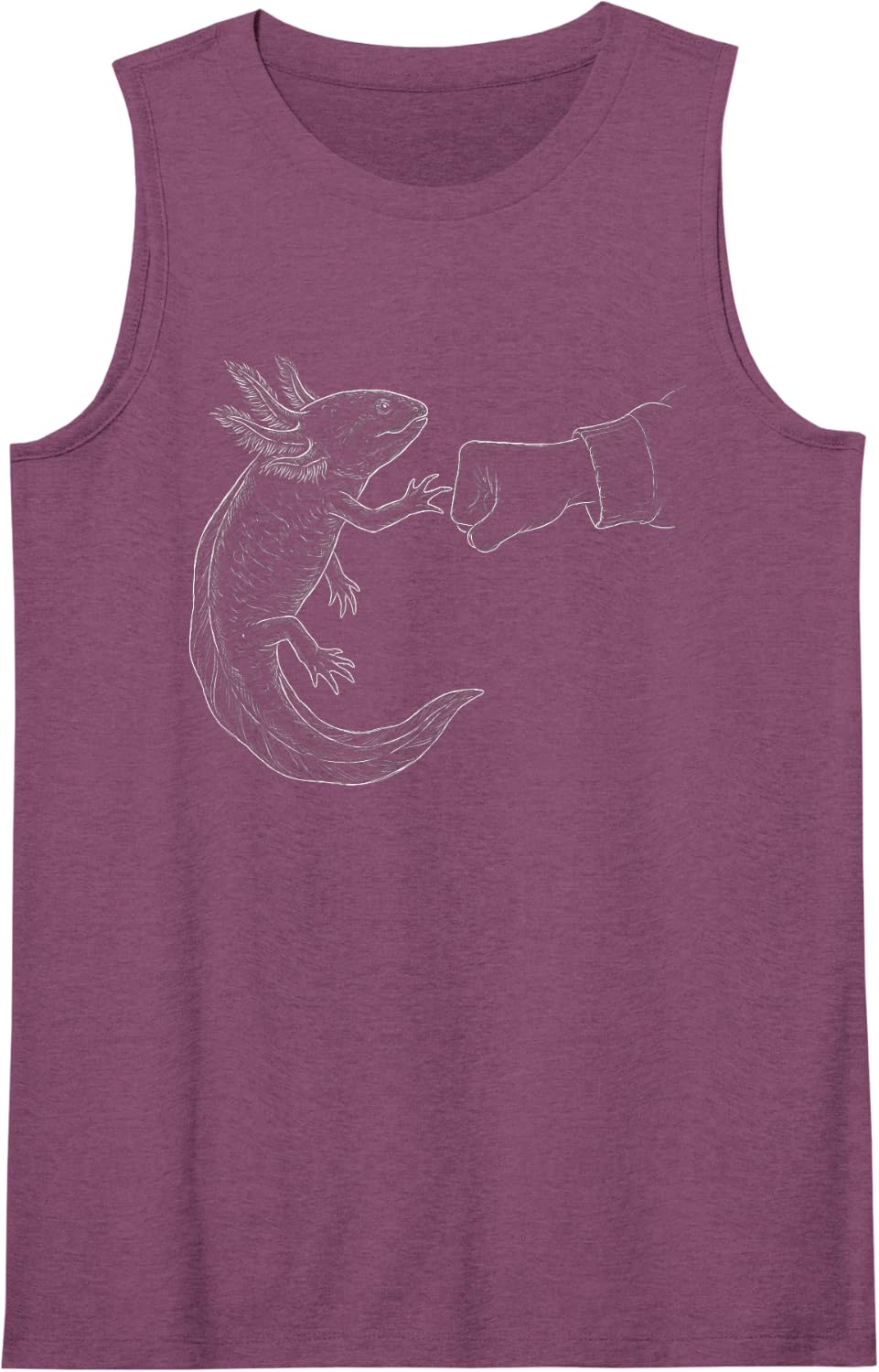 Axolotl Fist Bump Axolotl Owner Men Women Sleeveless Tank Top - Purple