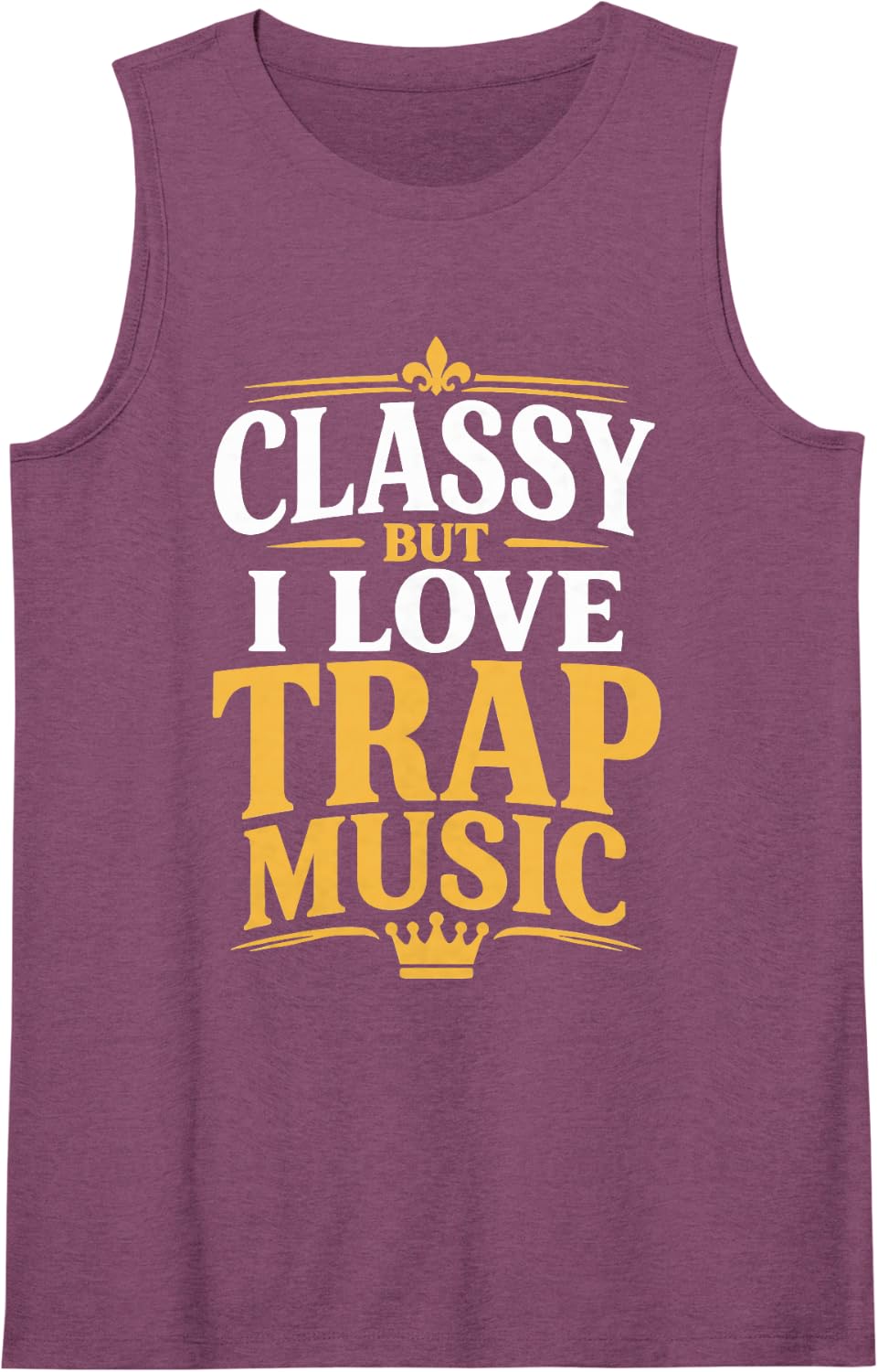 Trap Music Lover Sleeveless Tank Top - Purple