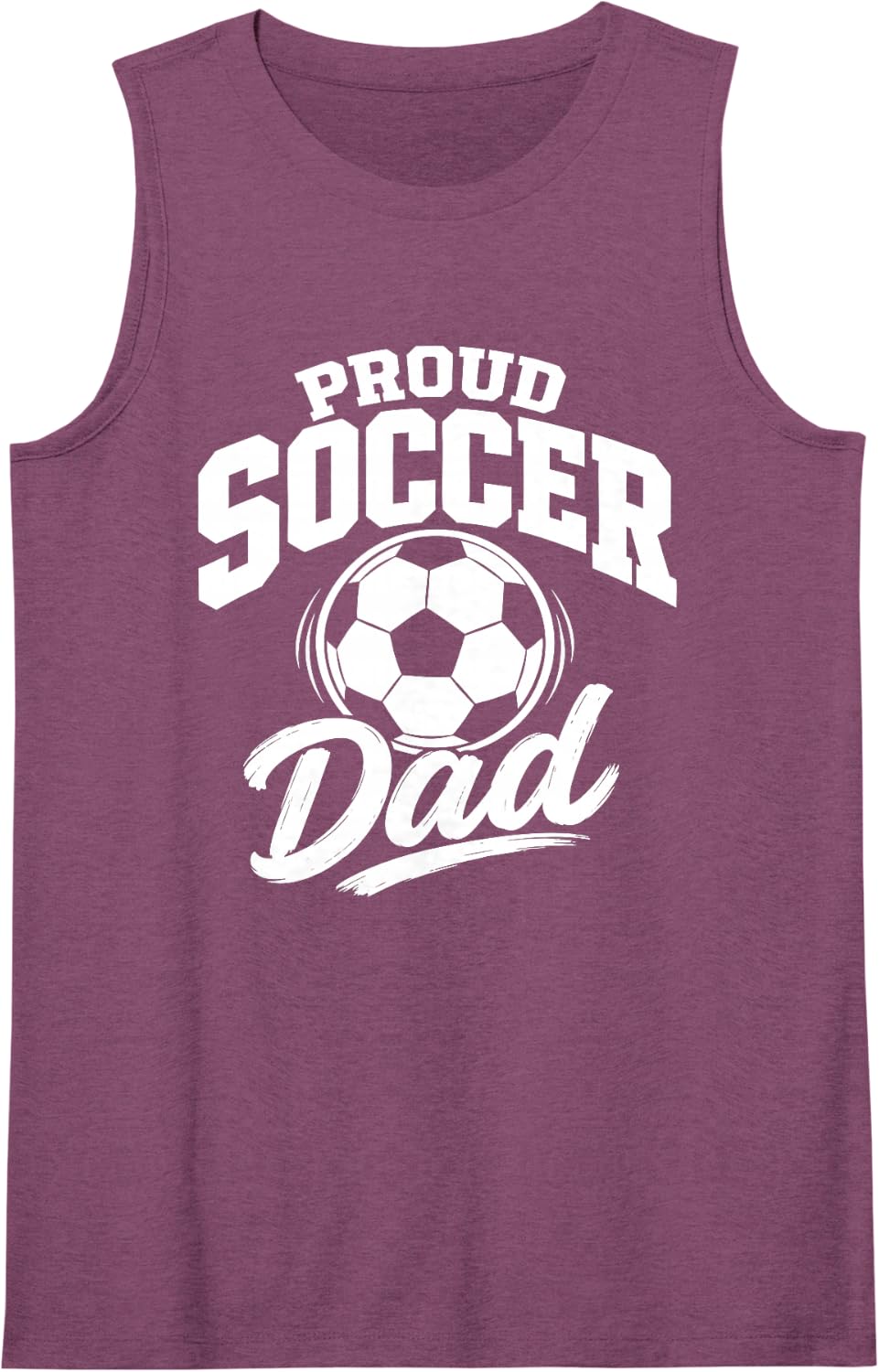 Soccer Dad Soccer Ball Sleeveless Tank Top - Purple