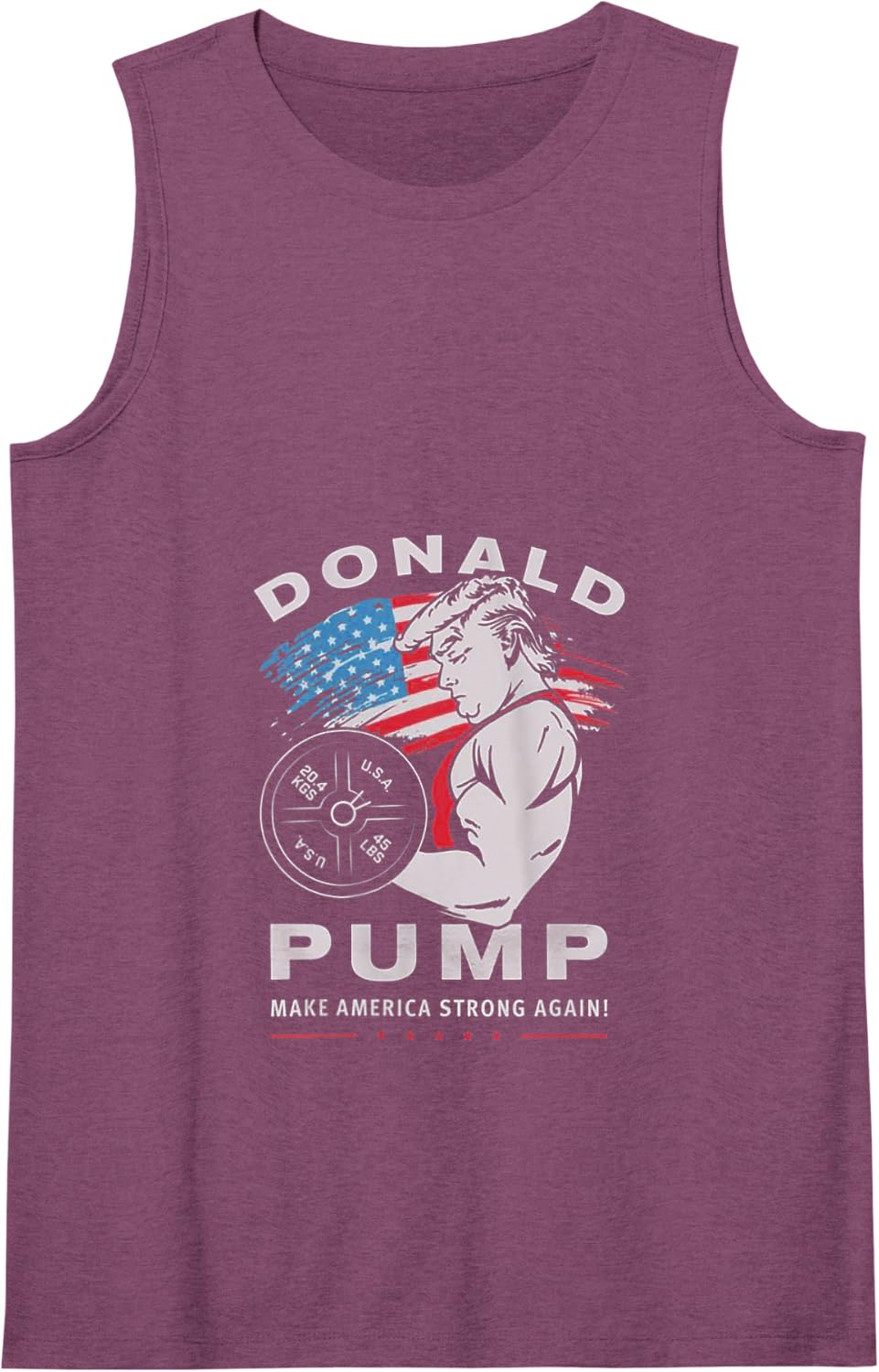 Donald Pump Make America Strong Again Tank Top - Purple