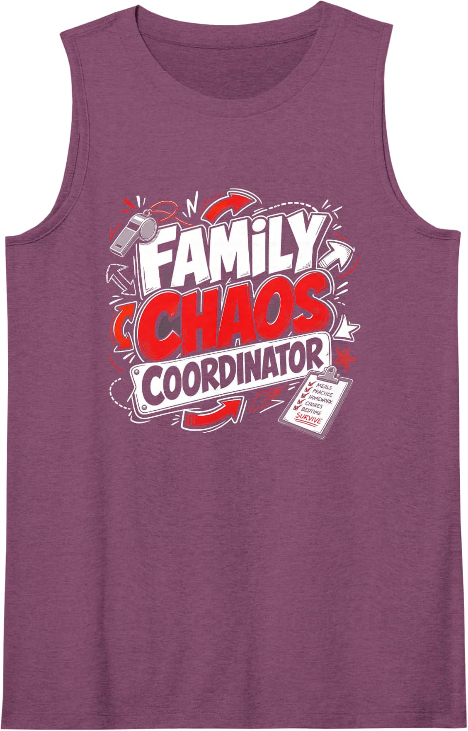 Family Reunion Chaos Coordinator Tank Top - Purple