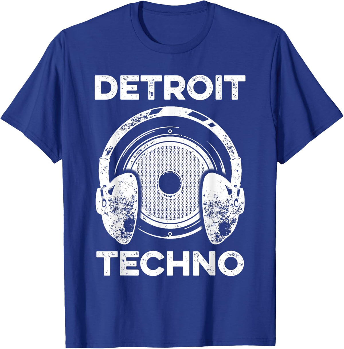 Detroit Techno House Music Festival Skyline EDM DJ T-Shirt - Royal Blue