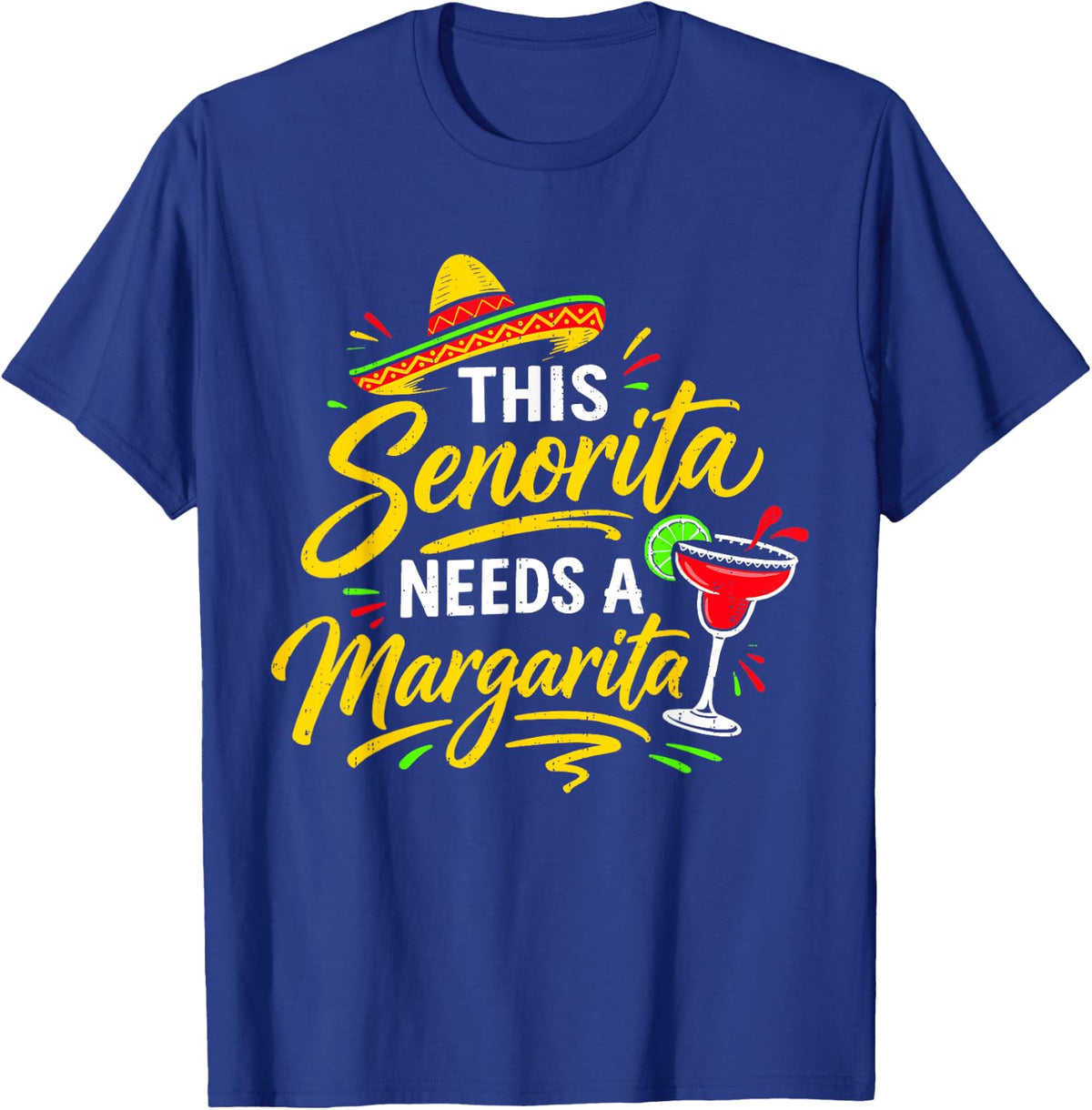Margarita Cinco De Mayo Mexican Party Men Women 5 De Mayo T-Shirt - Royal Blue