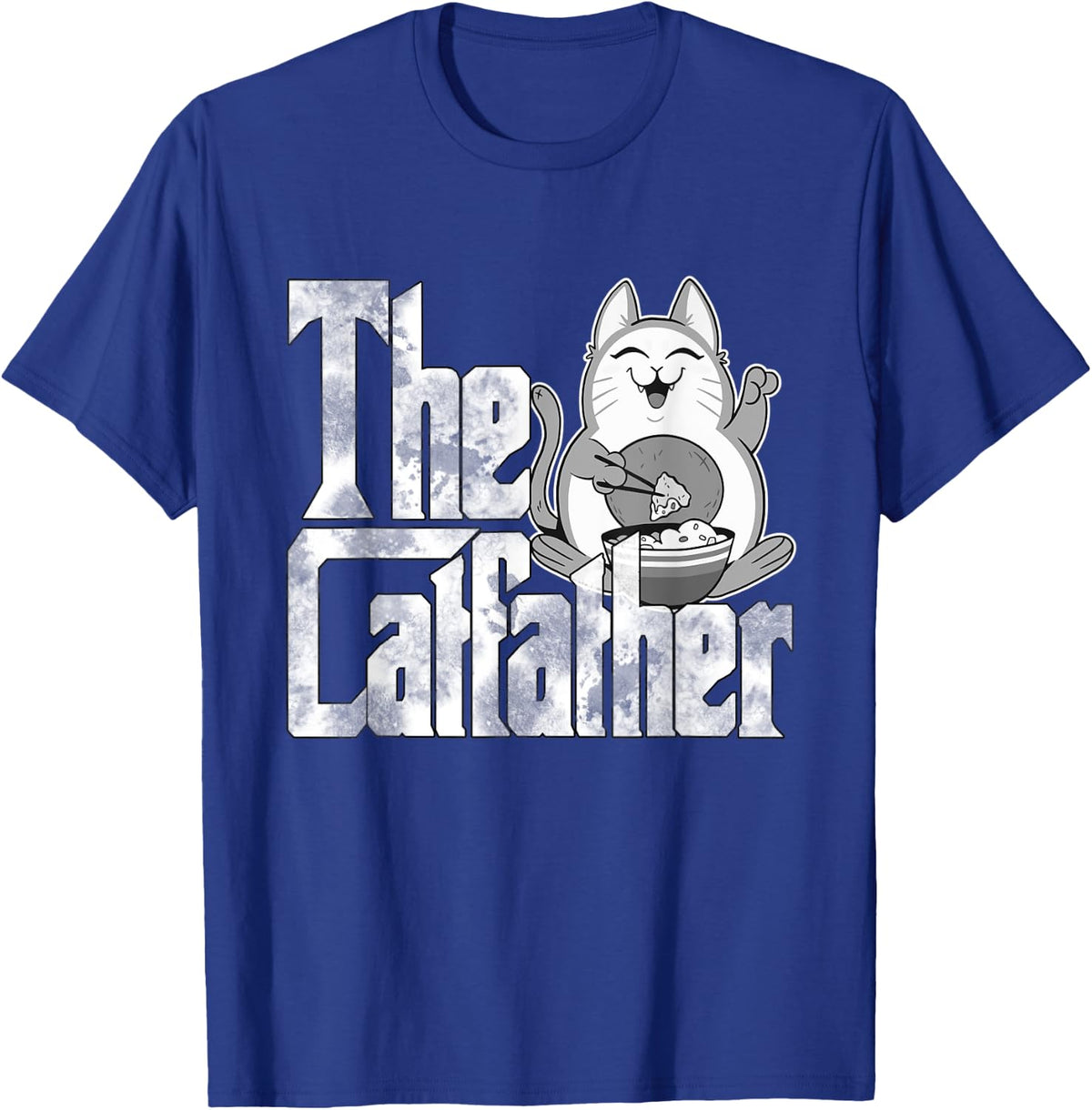 Cat Dad The Catfather Crazy Food Cat Father Kitty Daddy T-Shirt for Men Women - Royal Blue