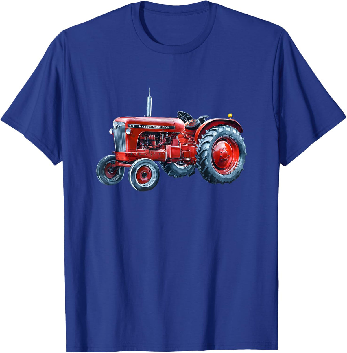 Masey Ferguson Tractors 365 Tractor Farming Print T-Shirt - Royal Blue