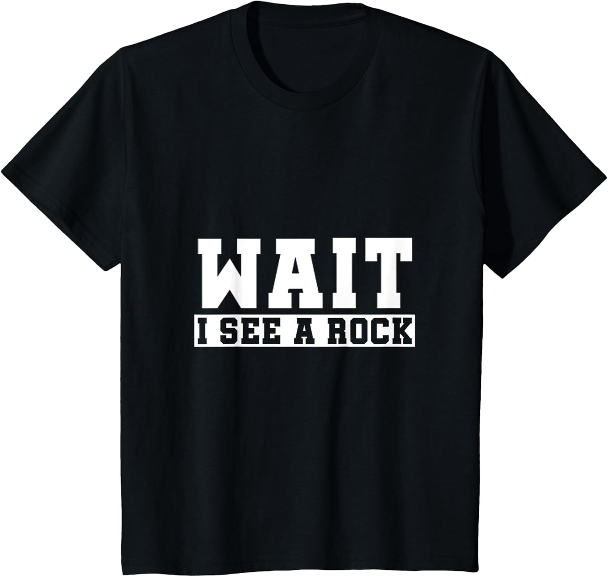 Wait I See A Rock Geology T-Shirt - Black