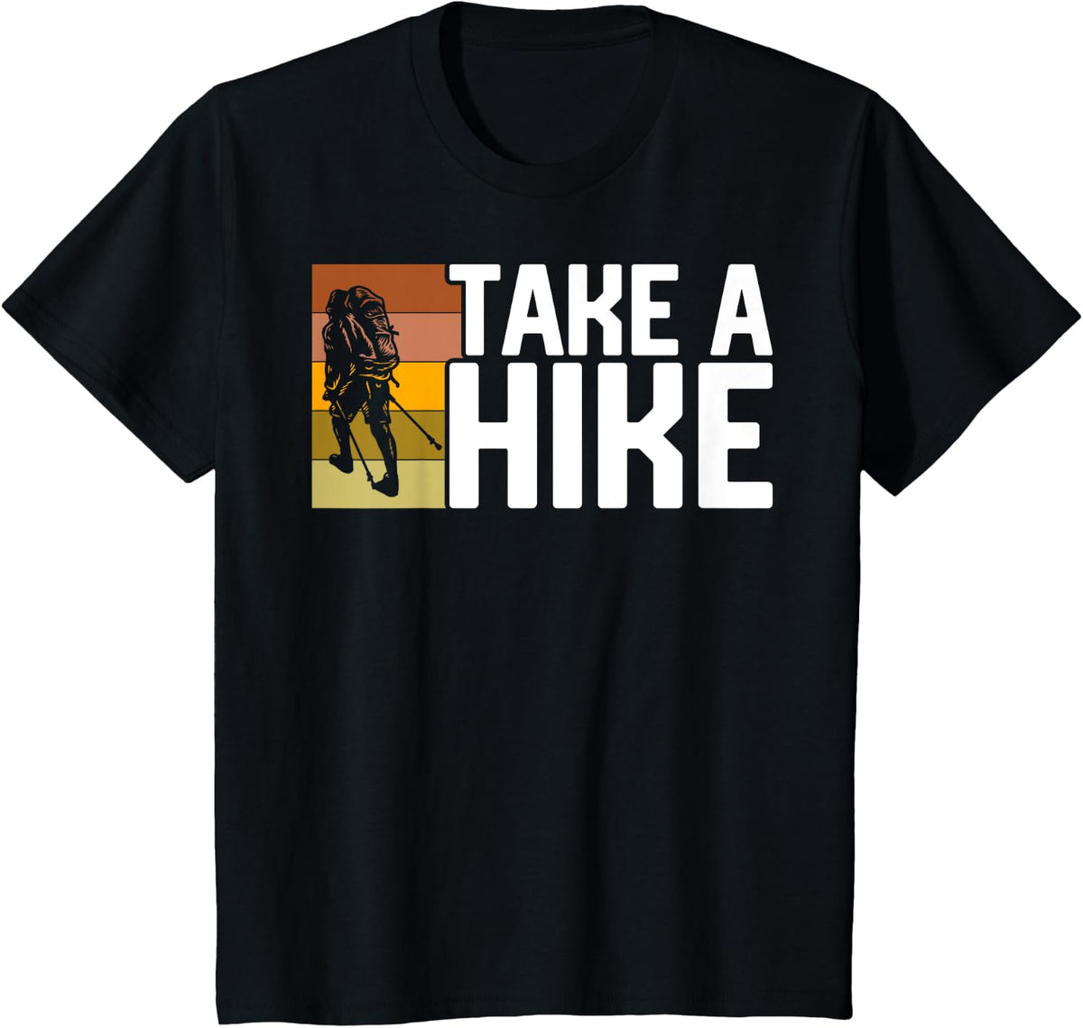 Hiking Camping Take A Hike Retro Camping Nature Outdoor T-Shirt - Black