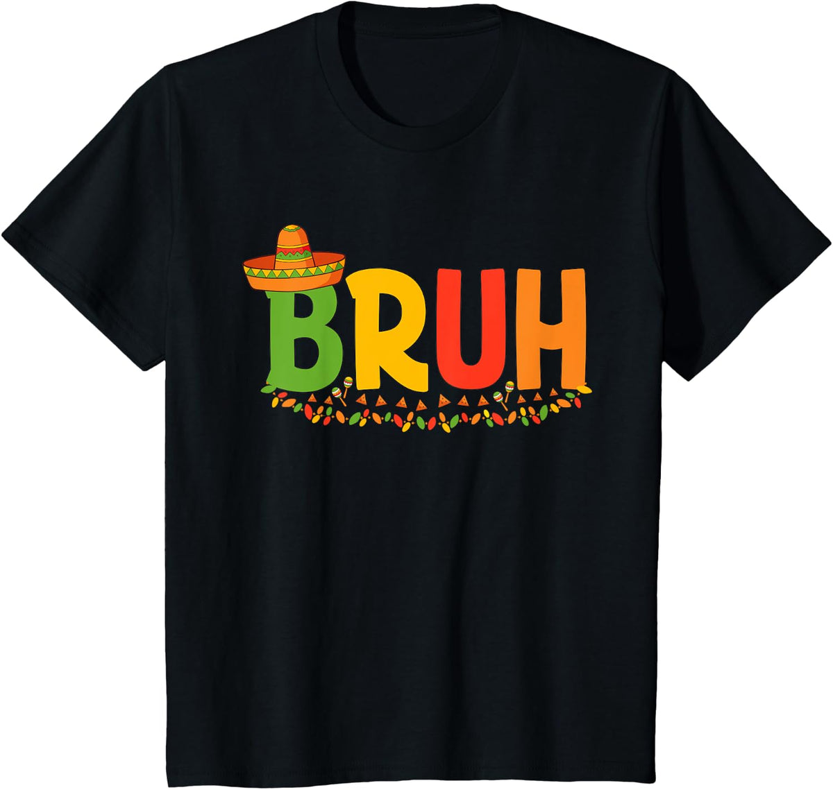 Bruh Cinco De Mayo Teens Boys Kids Cinco De Mayo T-Shirt - Black