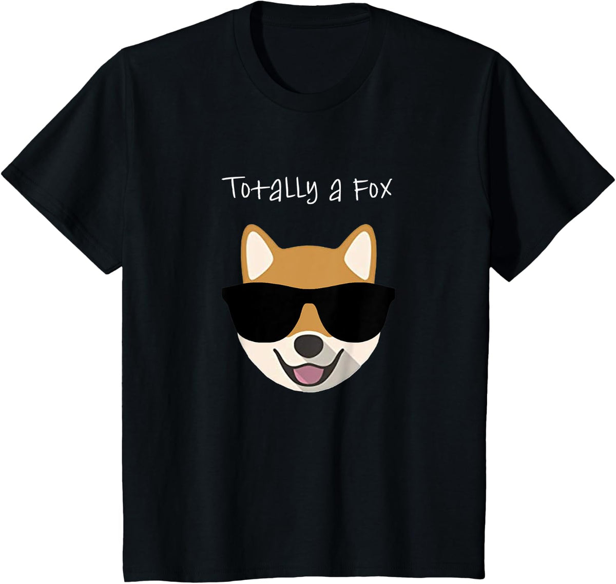Shiba Inu Totally a Fox Dog Tee Shirt For Canine Puppy Love - Black