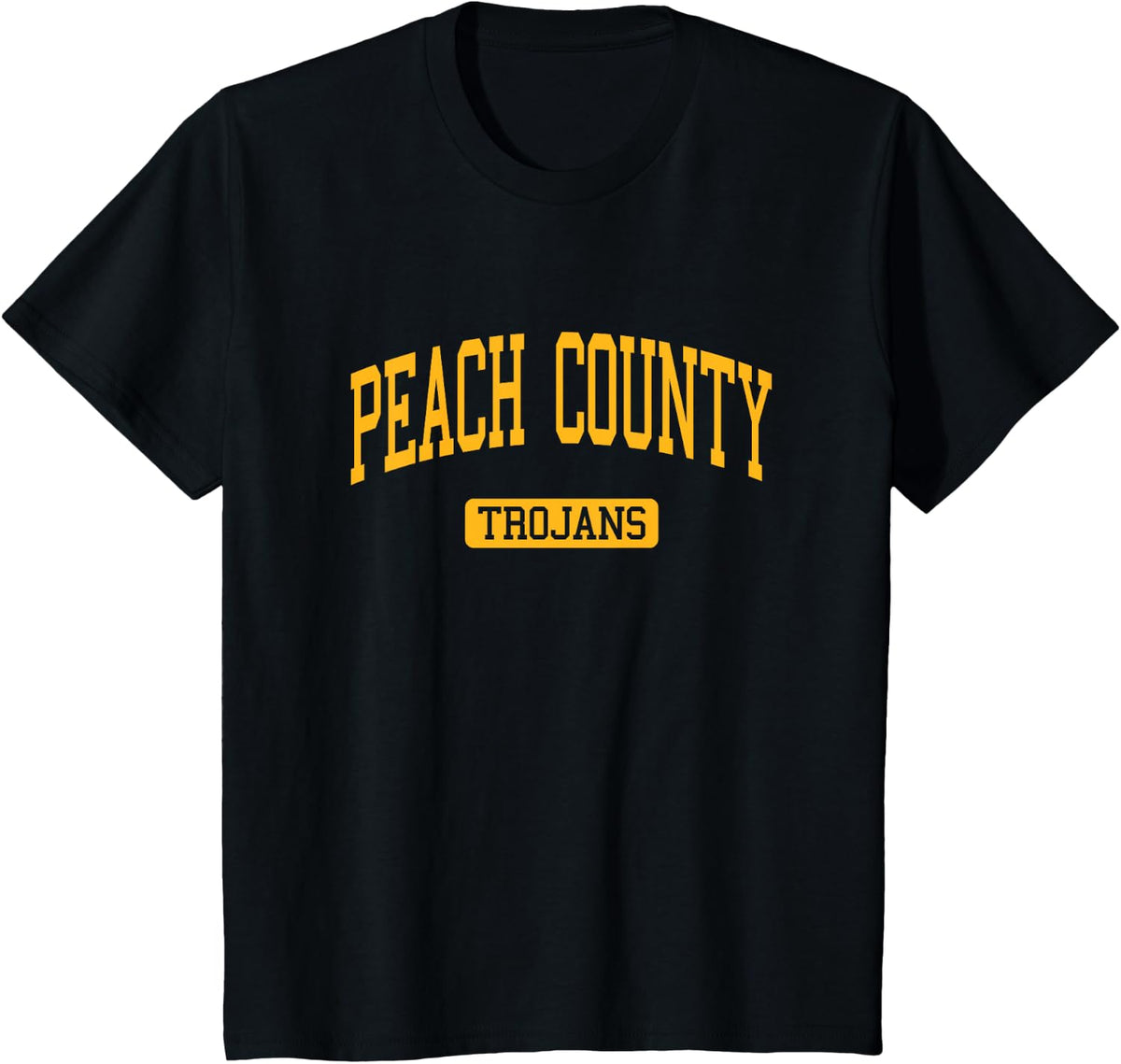 Peach County High School HS Fort Valley GA Varsity Sports T-Shirt - Black