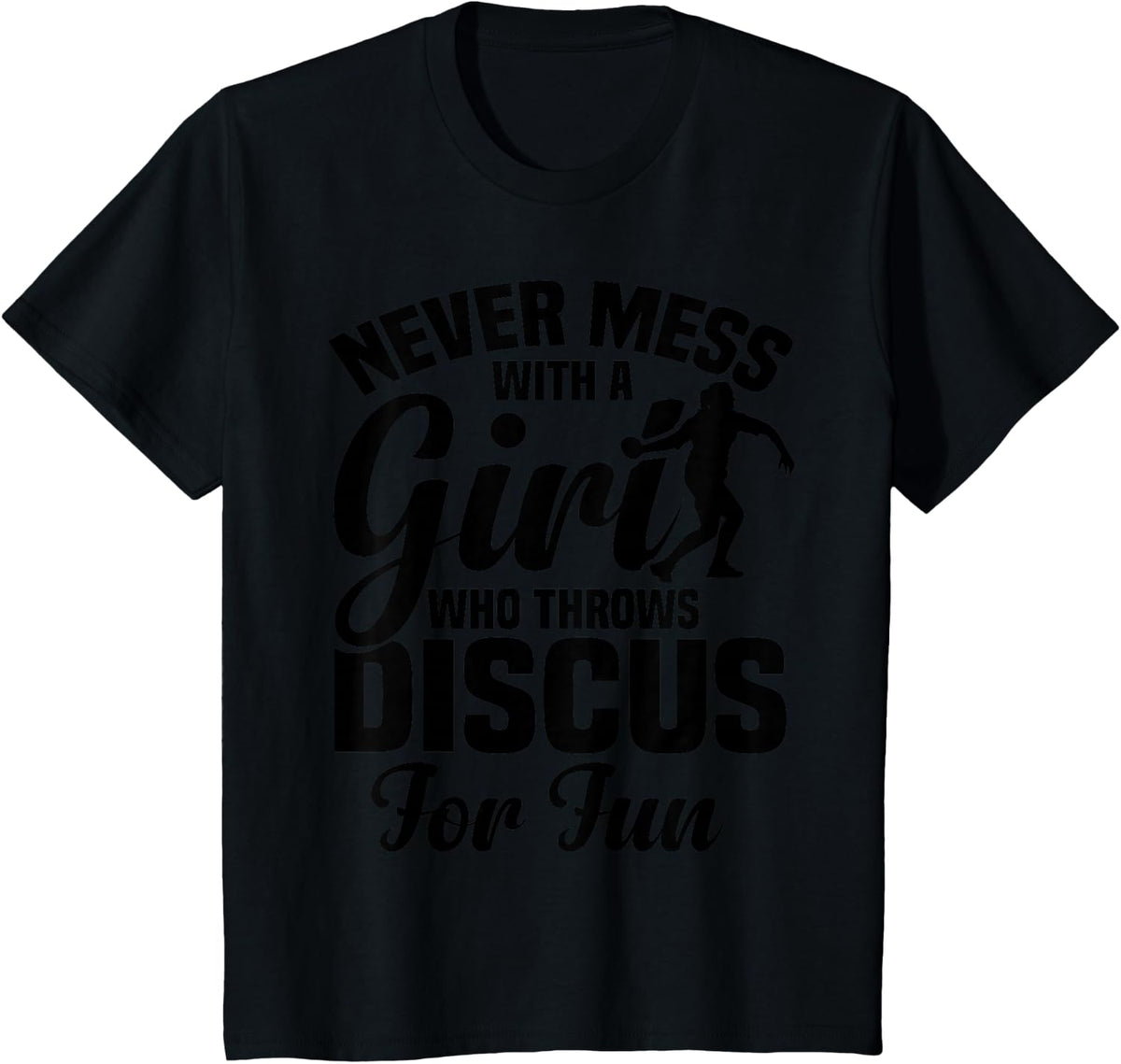 Track & Field Throwing Shoes Discus Athlete Discus Throw T-Shirt - Black