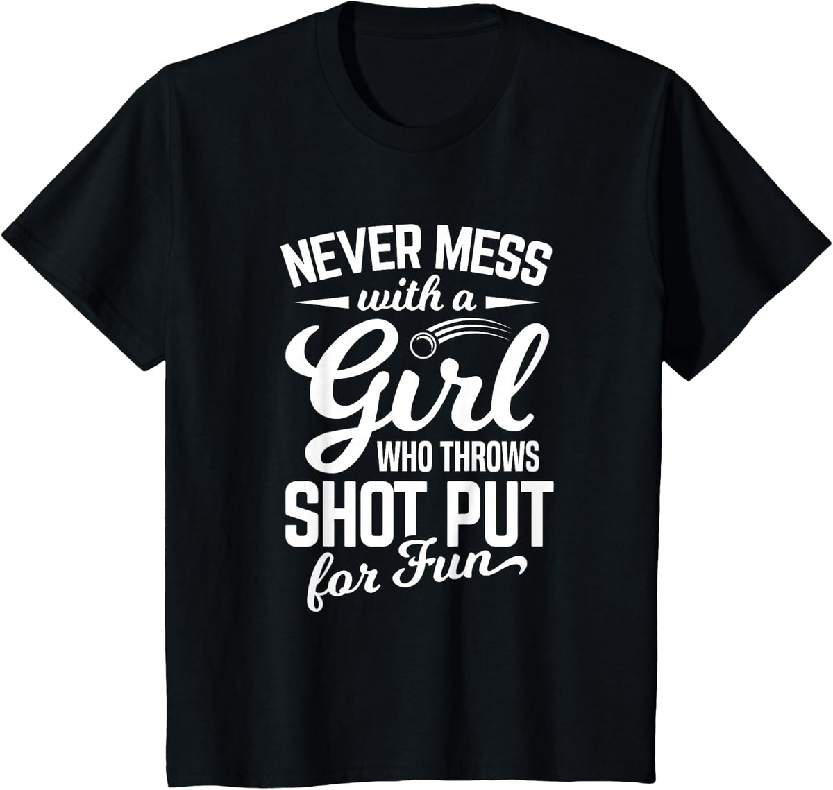 Funny Discus Throwing Shot Put Discus Thrower Girl T-Shirt - Black