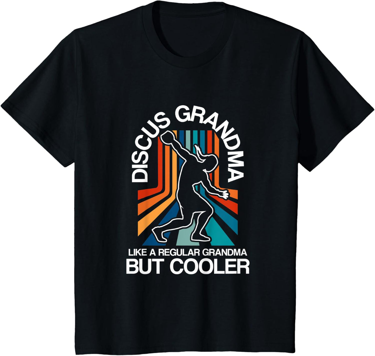 Throwing Discus Grandma Track And Field Thrower T-Shirt - Black