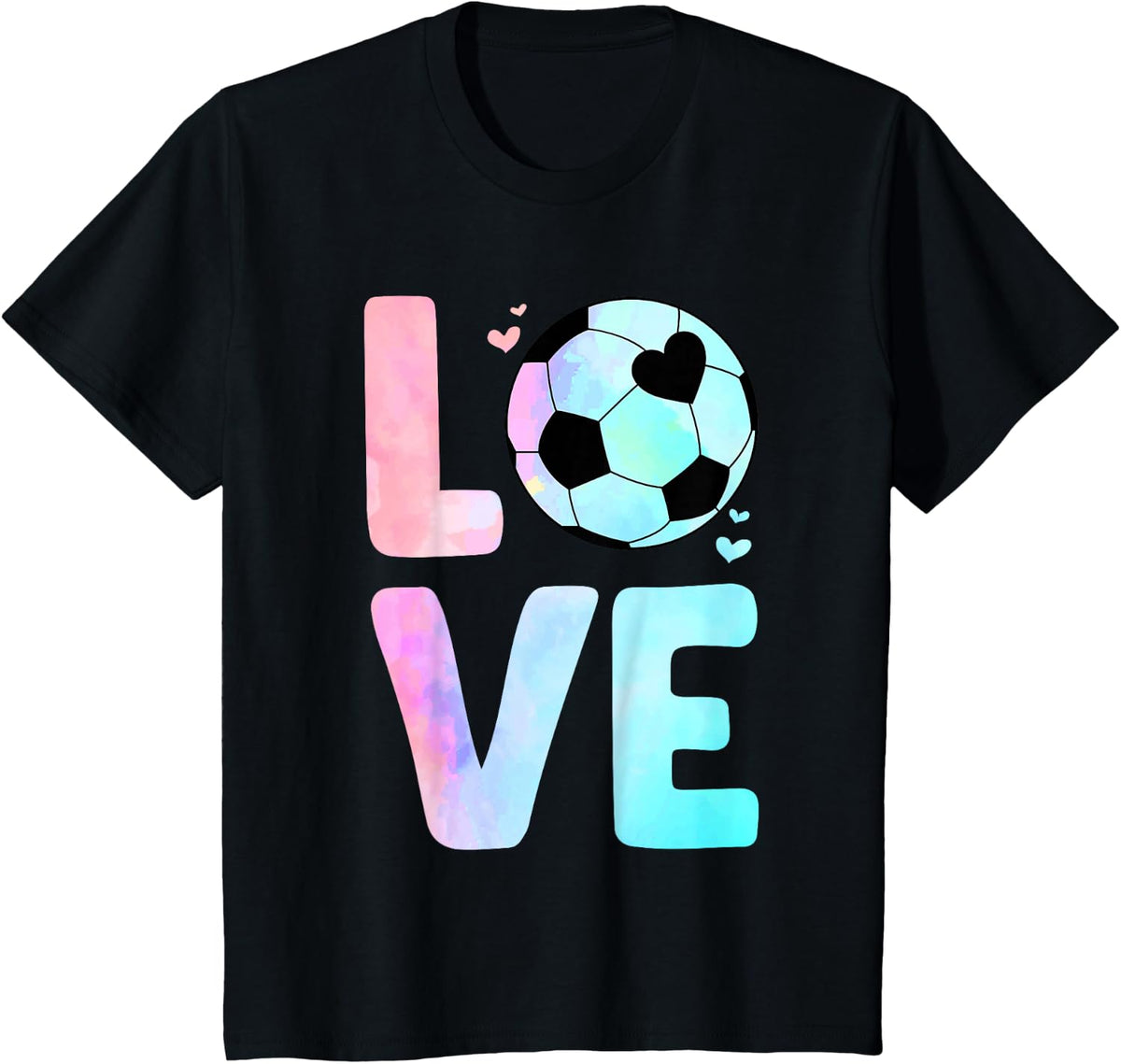 Cool Soccer Art for Women Girls Toddler Themed Soccer Player T-Shirt - Black