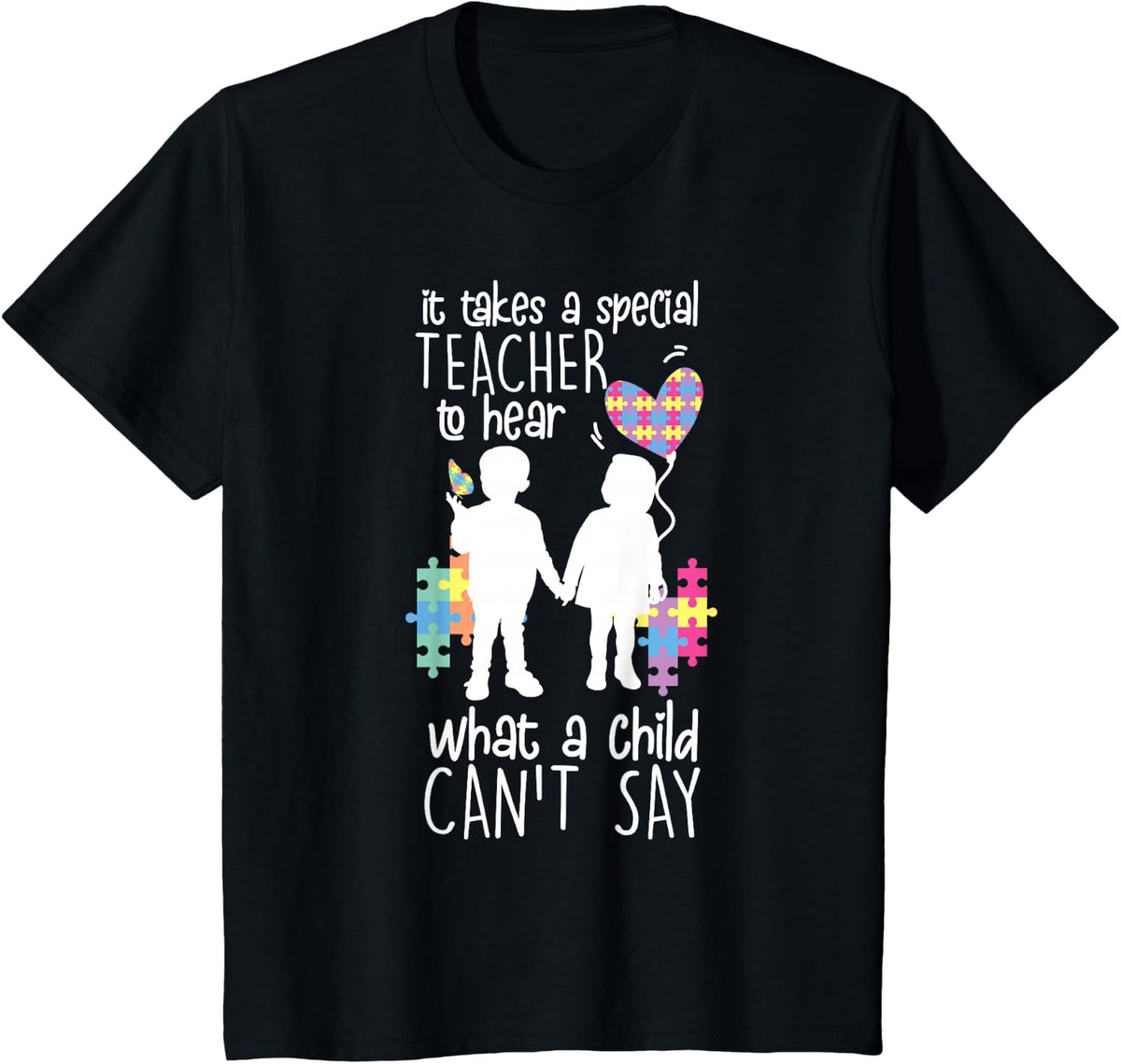Autism Sped Special Education Teacher T-Shirt - Black