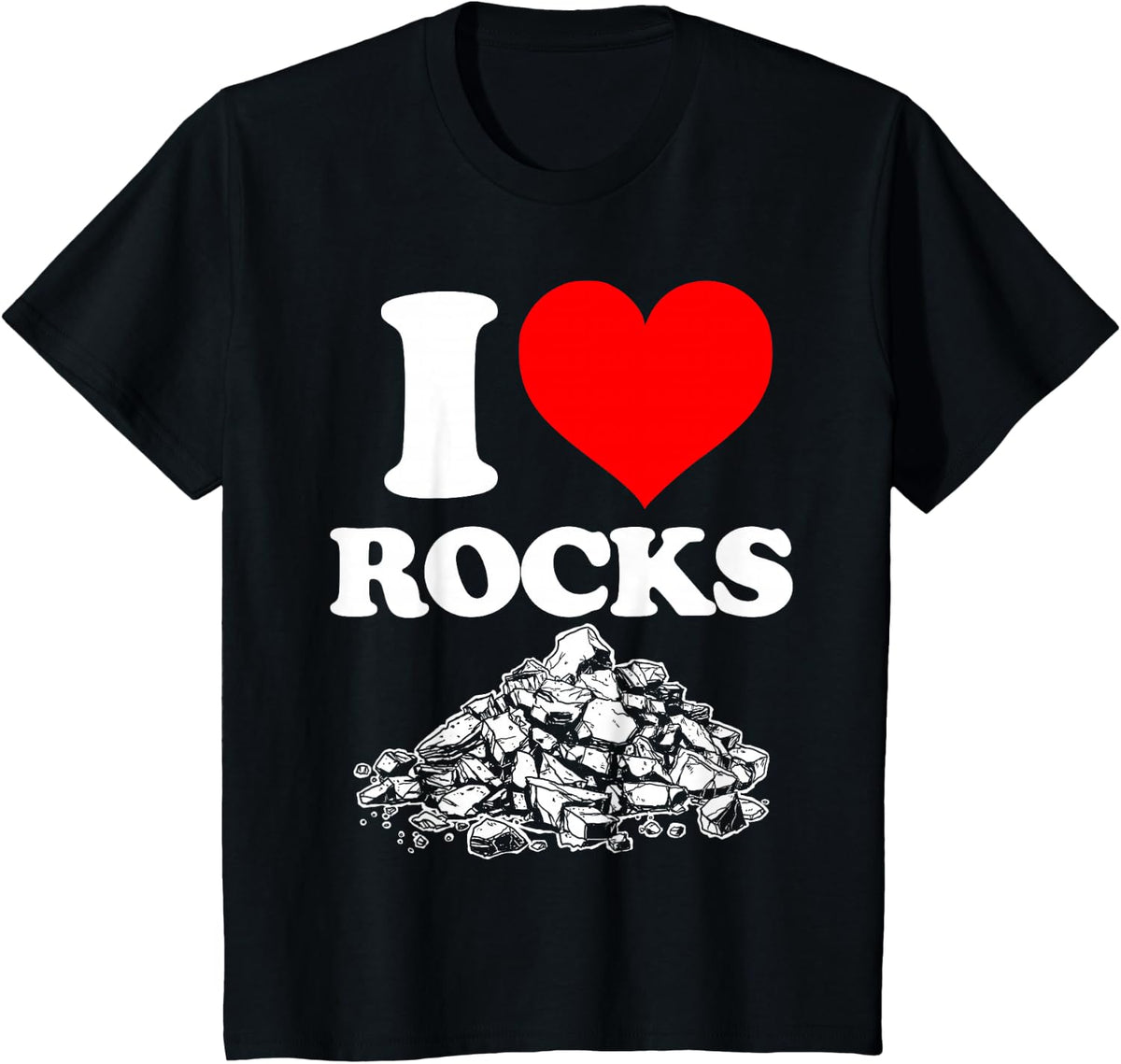 I HEART ROCKS T-Shirt - Black
