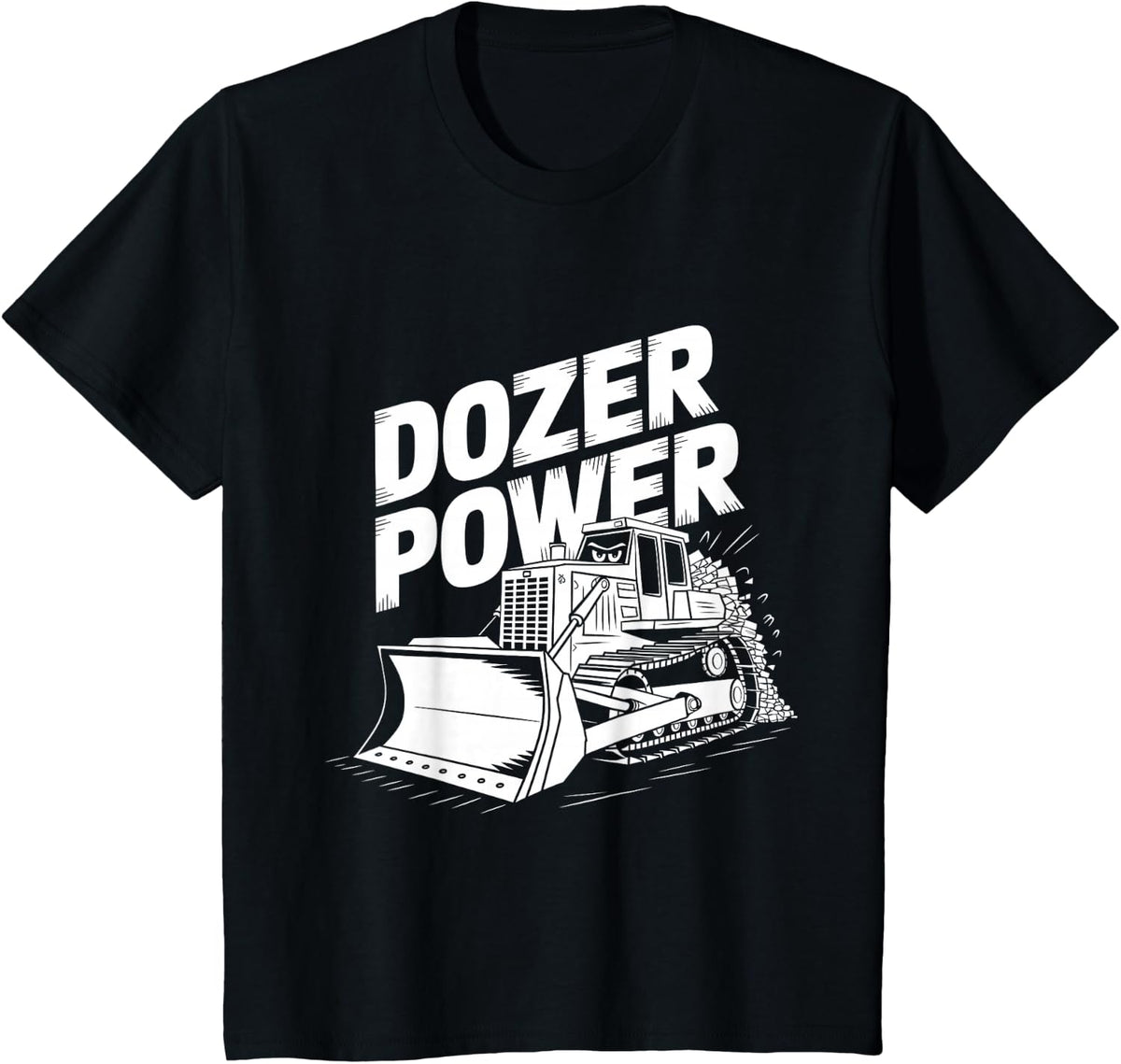 Bulldozer Driver Earthmoving Machine Lover Dozer Power Tee T-Shirt For Construction Workers - Black