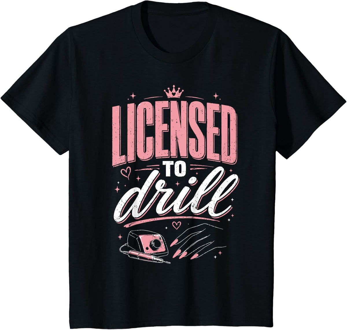Nail Tech Pun Nail Artist Manicurist T-Shirt - Black