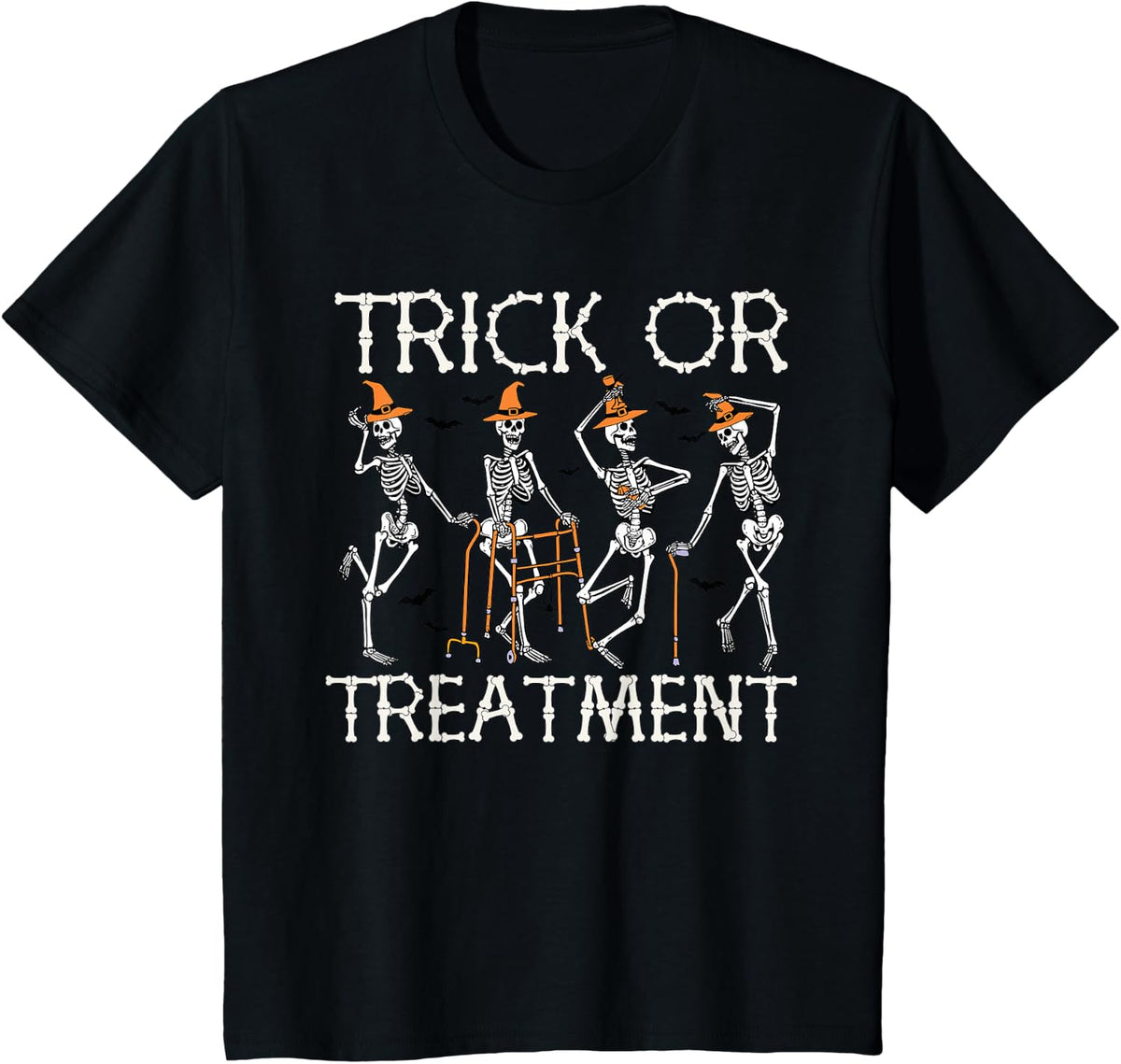 Trick Or Treatment PT Physical Therapy Therapist Halloween T-Shirt - Black