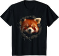Red Panda Wall Artwork | Animal Red Panda T-Shirt - Black