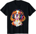 Cavalier King Charles Spaniel Dog Art T-Shirt - Black