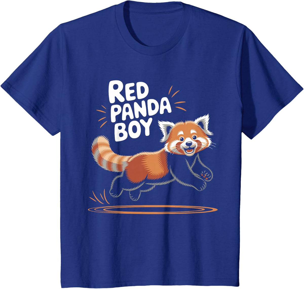 Red Panda Boy | Childrens Product Youth Kids Boys Red Panda T-Shirt - Royal Blue