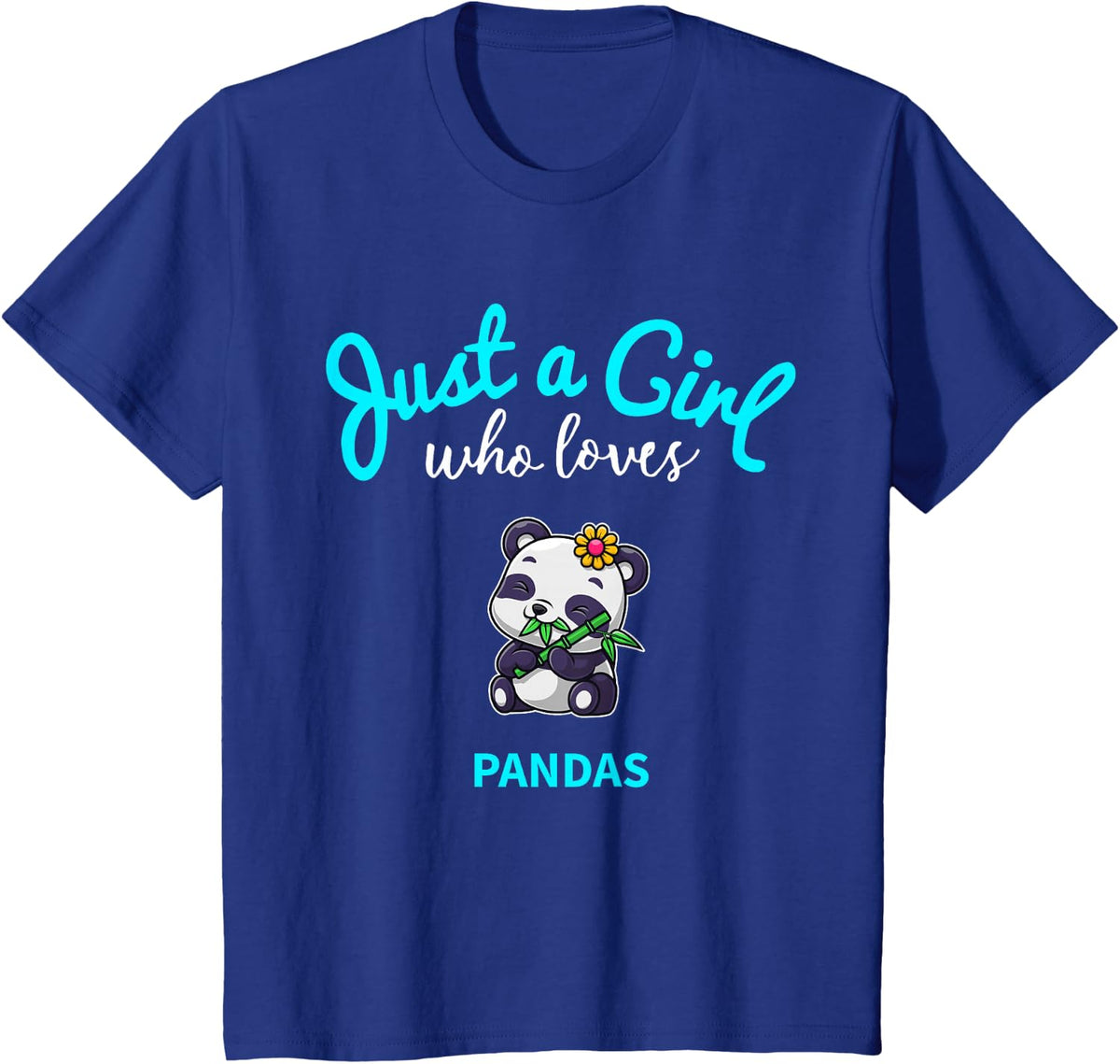 Panda Shirt for Girls | Kids Panda T-Shirt - Royal Blue
