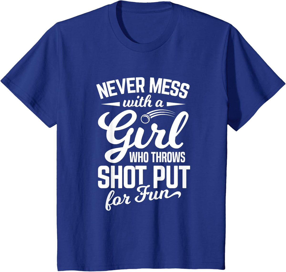 Funny Discus Throwing Shot Put Discus Thrower Girl T-Shirt - Royal Blue