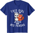 Jesus and Red Pandas T-Shirt - Royal Blue