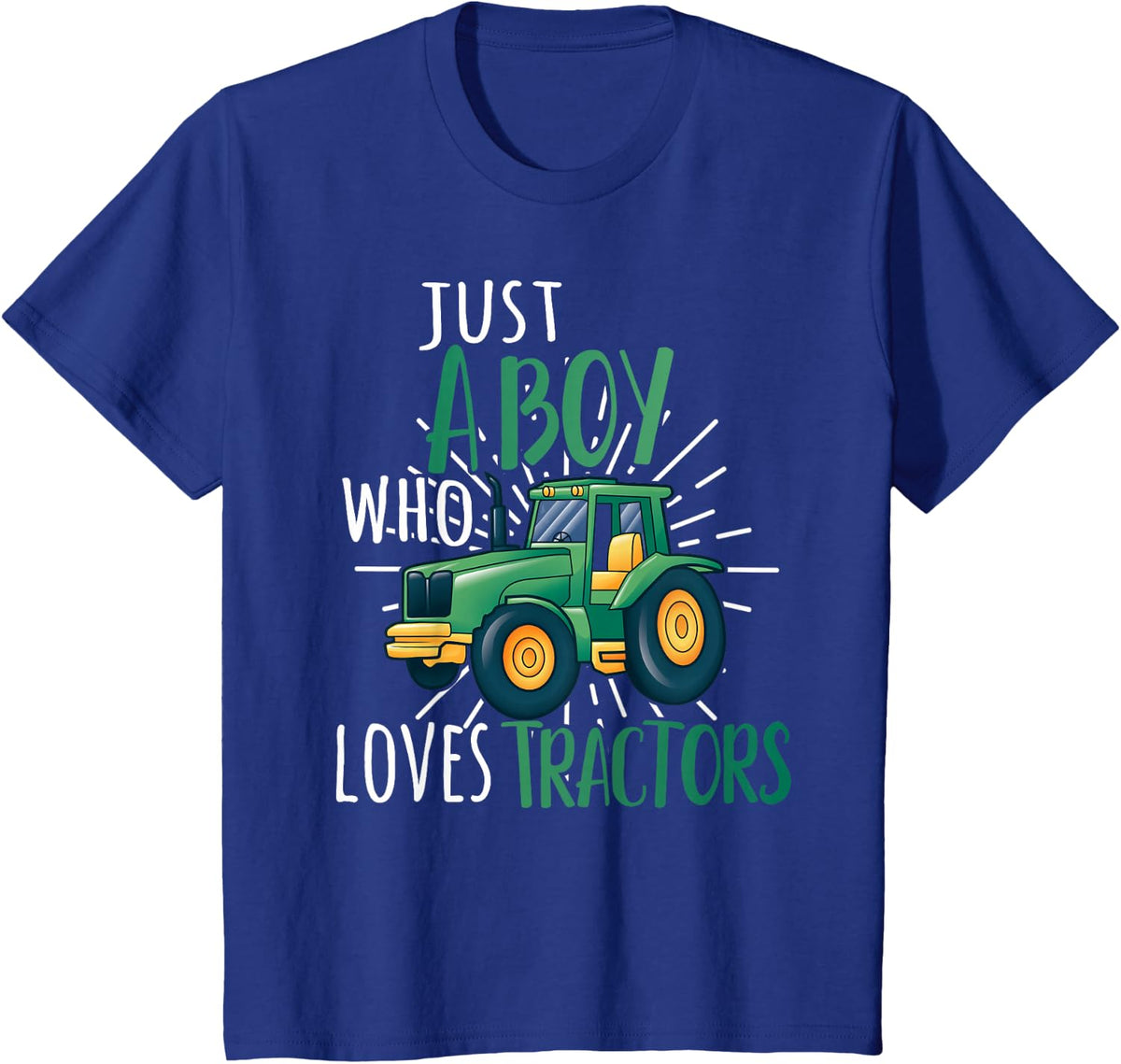 Just a boy who loves tractors, cute toddler T-Shirt - Royal Blue